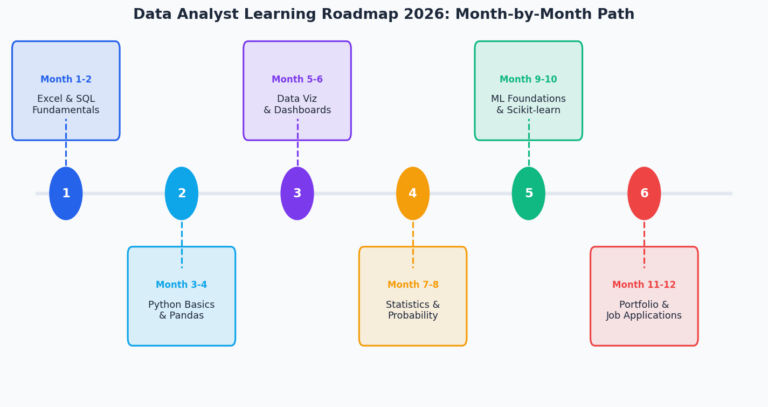 Data Analyst Roadmap 2026: Step-by-Step Guide from Zero to Job-Ready